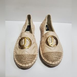 Jones New York Beige Cream Quilted Flats with Emblem size 8